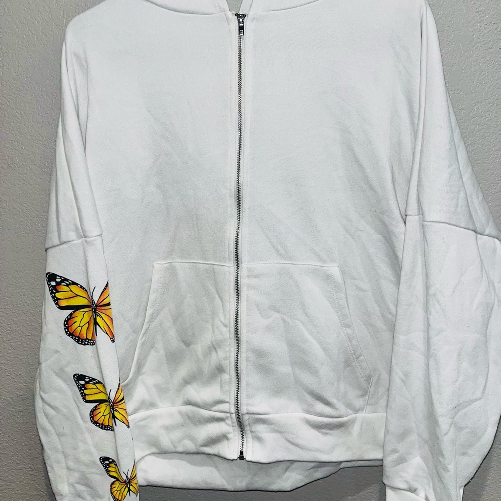 Butterfly zip up hoodie
